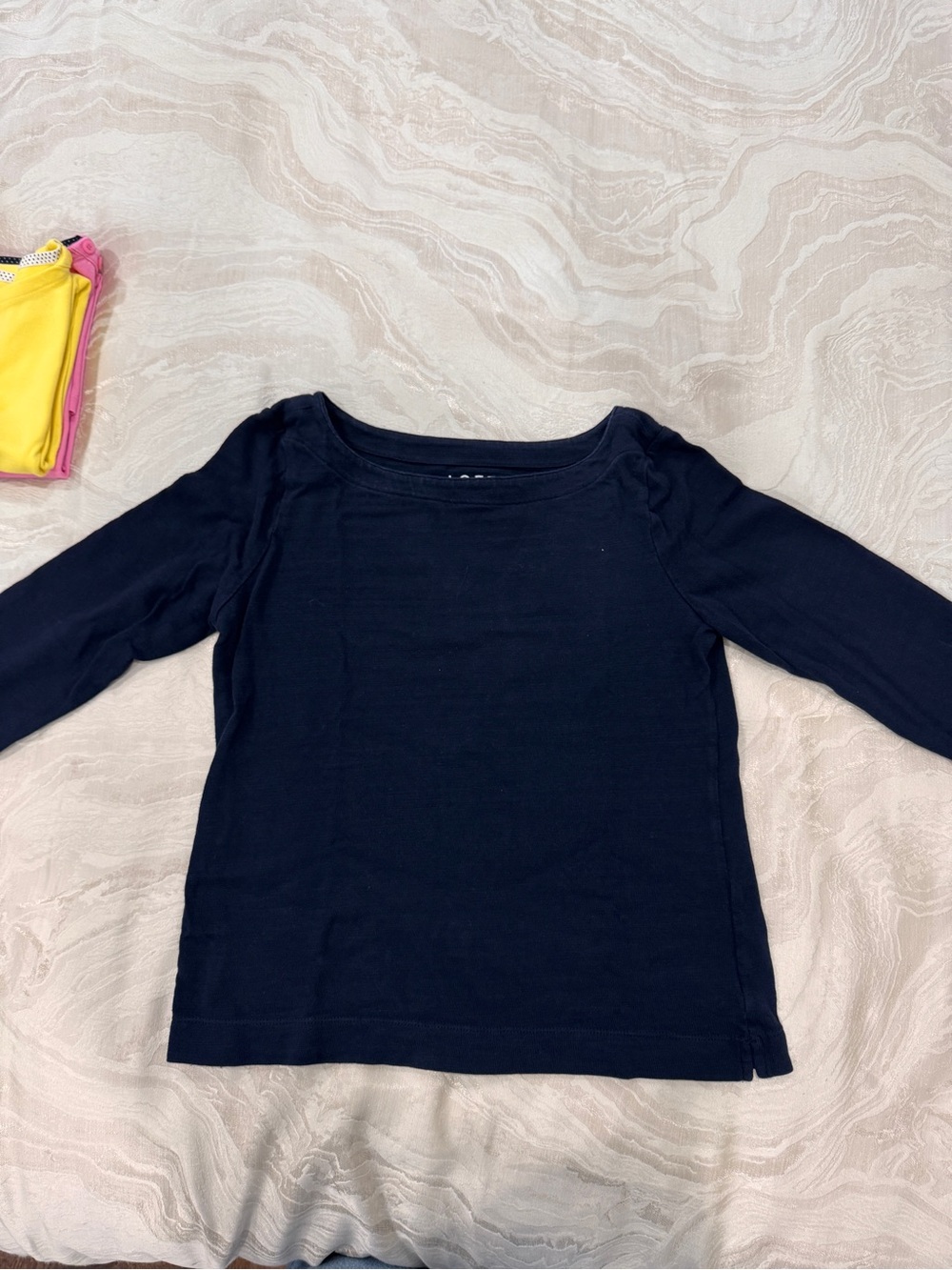 LOFT Navy 3/4 Long Sleeve Women's Tee
